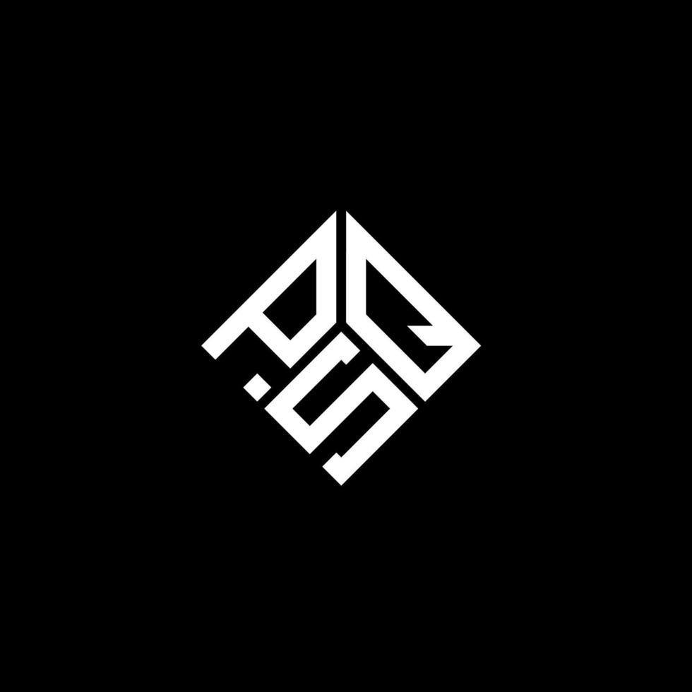 PSQ letter logo design on black background. PSQ creative initials letter logo concept. PSQ letter design. vector