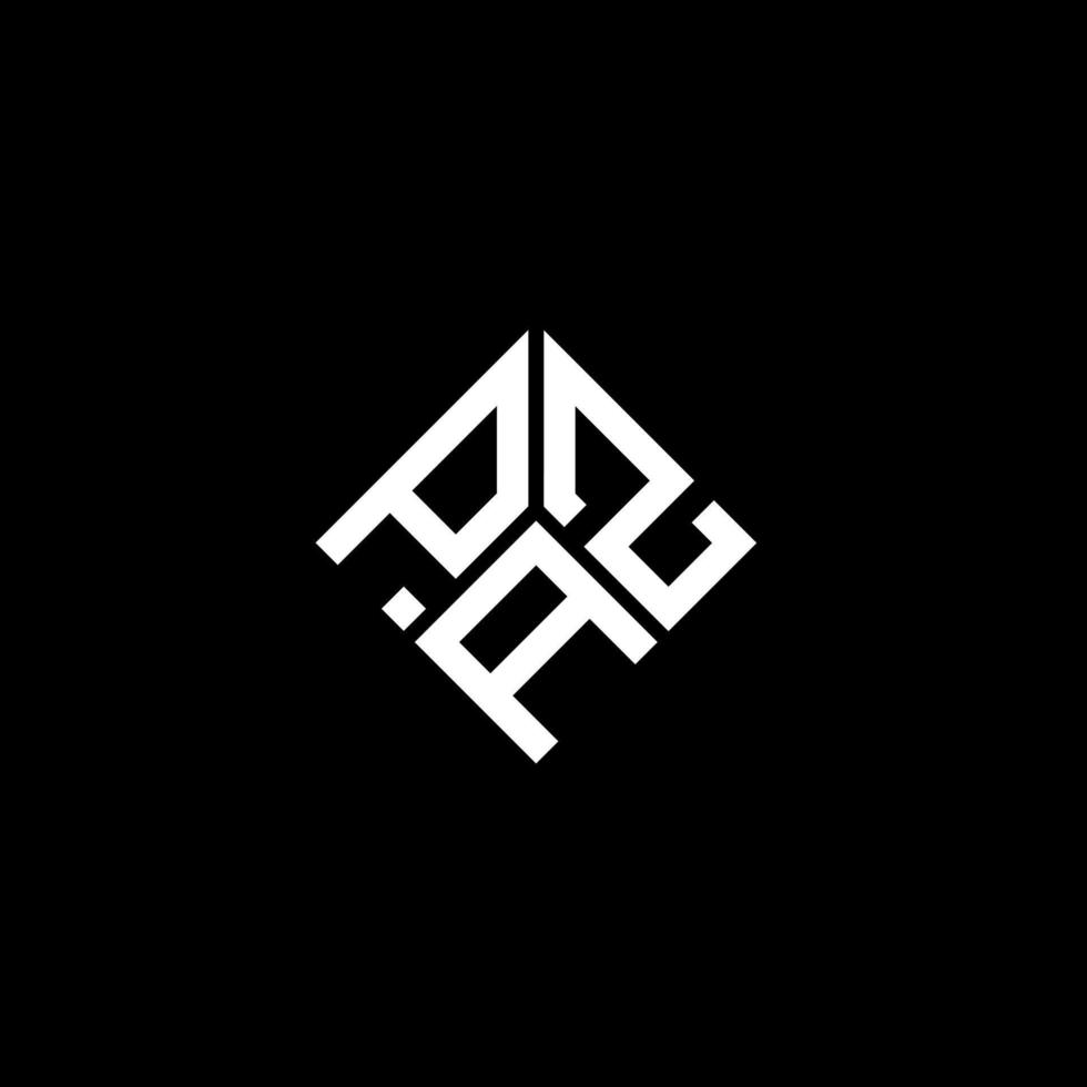 PAZ letter logo design on black background. PAZ creative initials letter logo concept. PAZ letter design. vector