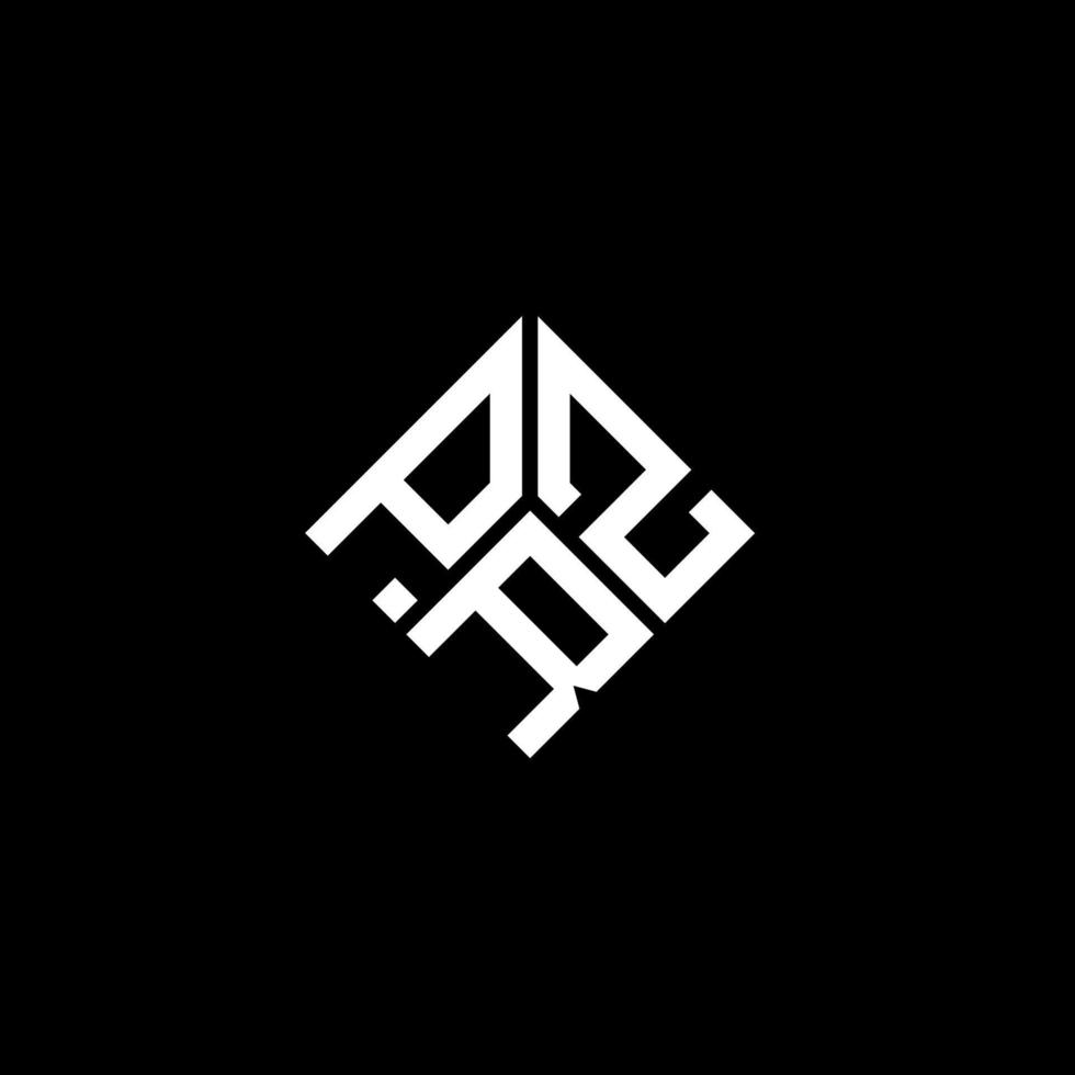 PRZ letter logo design on black background. PRZ creative initials letter logo concept. PRZ letter design. vector
