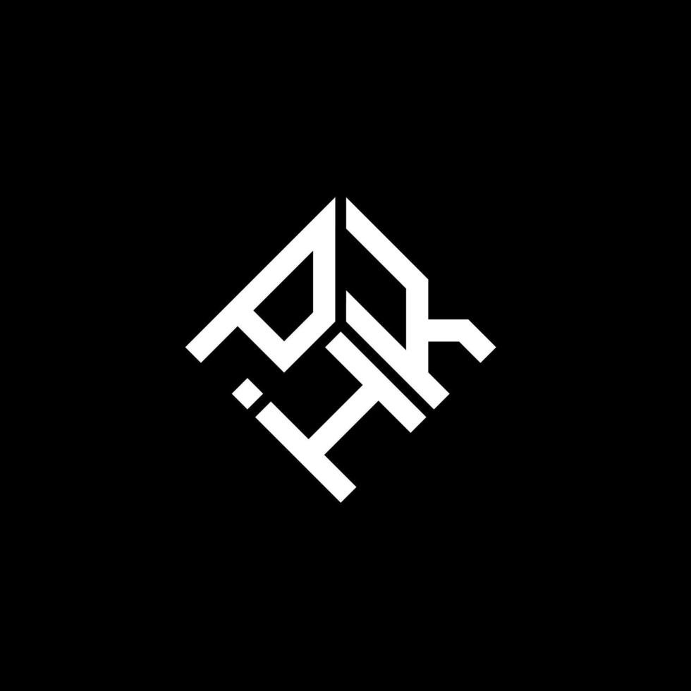 diseño de logotipo de letra phk sobre fondo negro. concepto de logotipo de letra de iniciales creativas de phk. diseño de letras phk. vector
