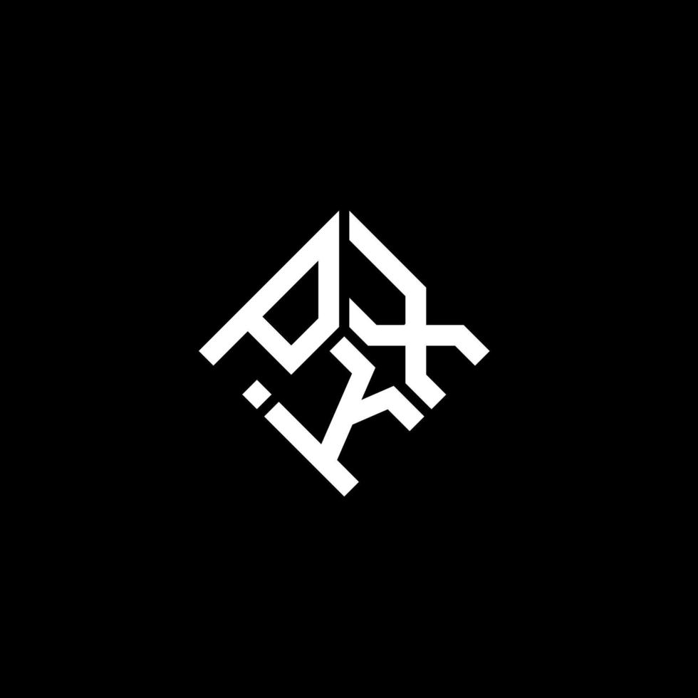 diseño del logotipo de la letra pkx sobre fondo negro. concepto de logotipo de letra inicial creativa pkx. diseño de letras pkx. vector