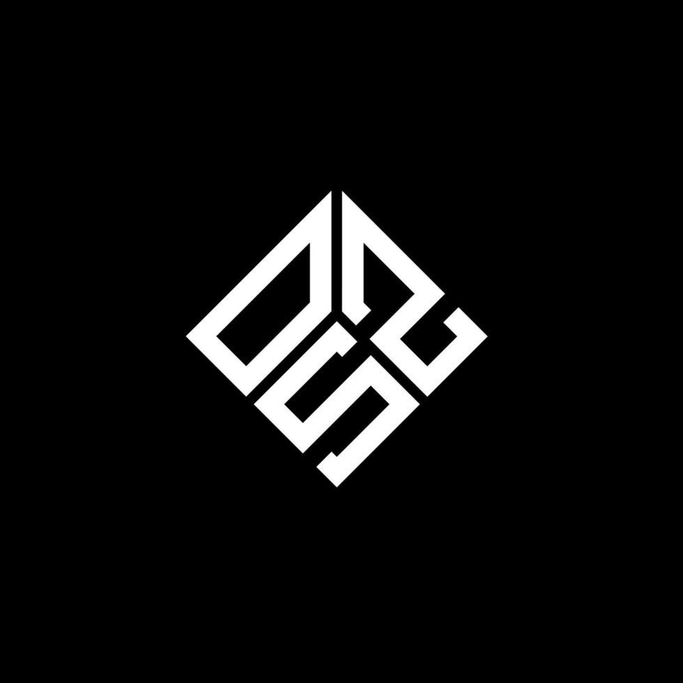 diseño del logotipo de la letra osz sobre fondo negro. concepto de logotipo de letra de iniciales creativas osz. diseño de letras osz. vector
