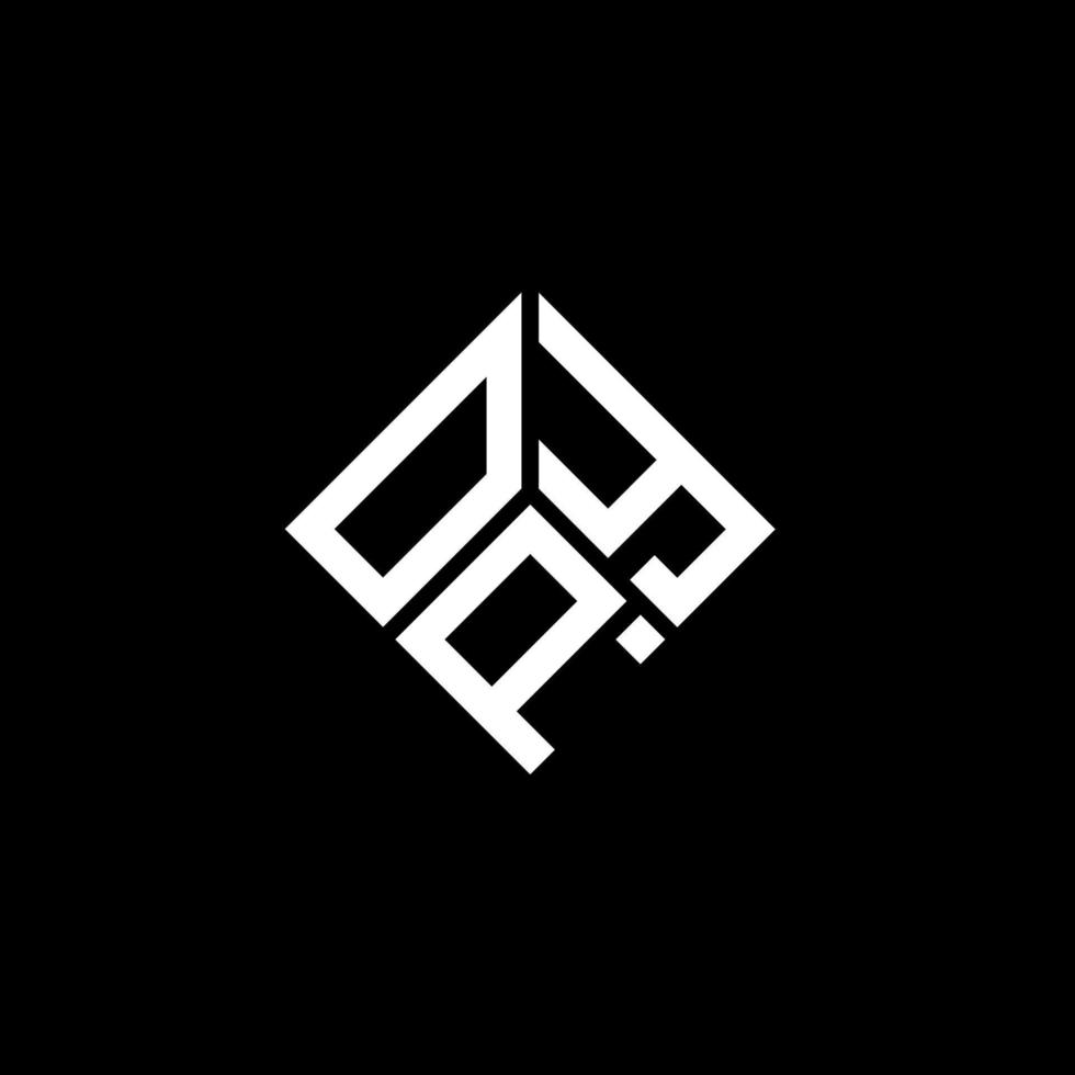 OPY letter logo design on black background. OPY creative initials letter logo concept. OPY letter design. vector
