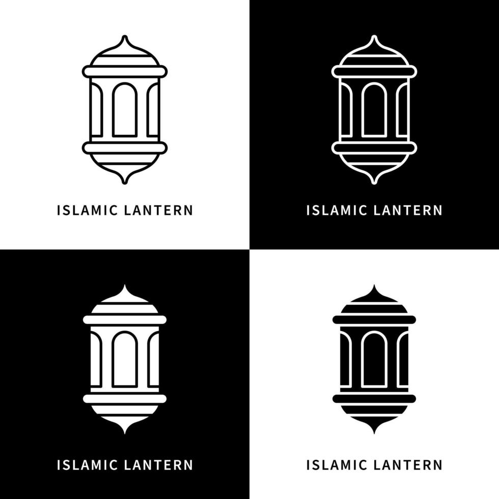 linterna icono islámico de ramadán. ilustración de símbolo de vector de decoración ligera