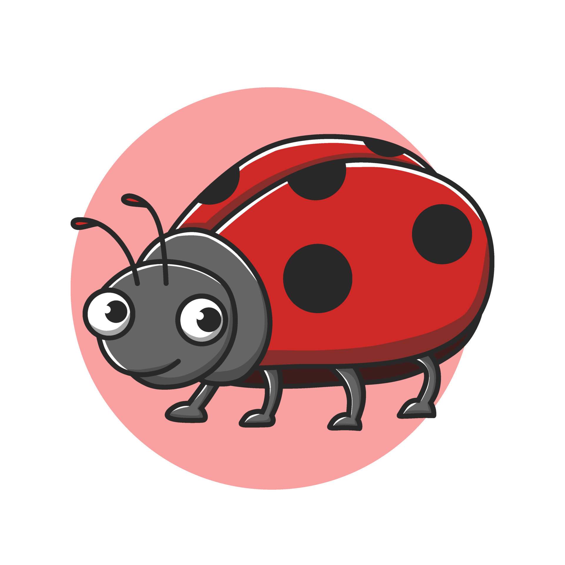 Beetle Icon Kids Drawing Cartoon. Bug Insect Mascot Vector Illustration.  Ladybug Animal Cute Character 9221369 Vector Art at Vecteezy