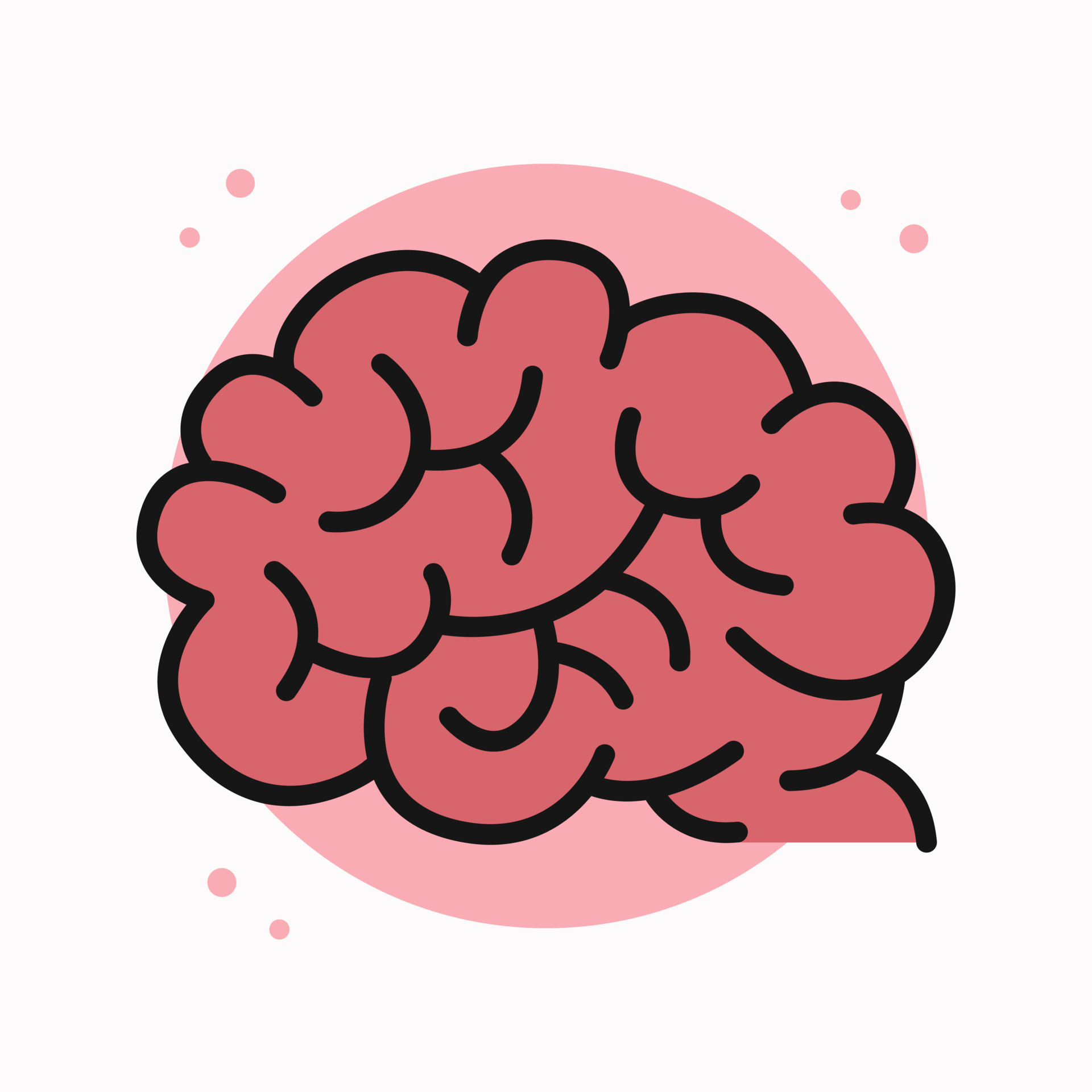 Brain Icon Filled Outline. Brain Anatomy Human Organ Logo. Brainstorm ...