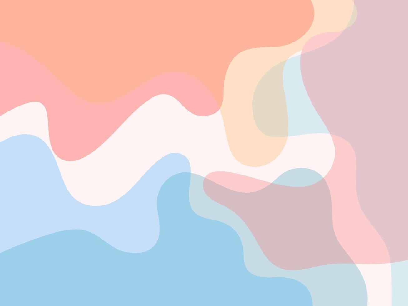 Wave Liquid Pastel Color Pattern Style. Abstract Background Vector Colorful