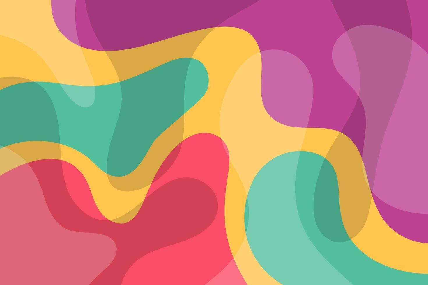 abstract background yellow red and green. Wave Liquid Style vector