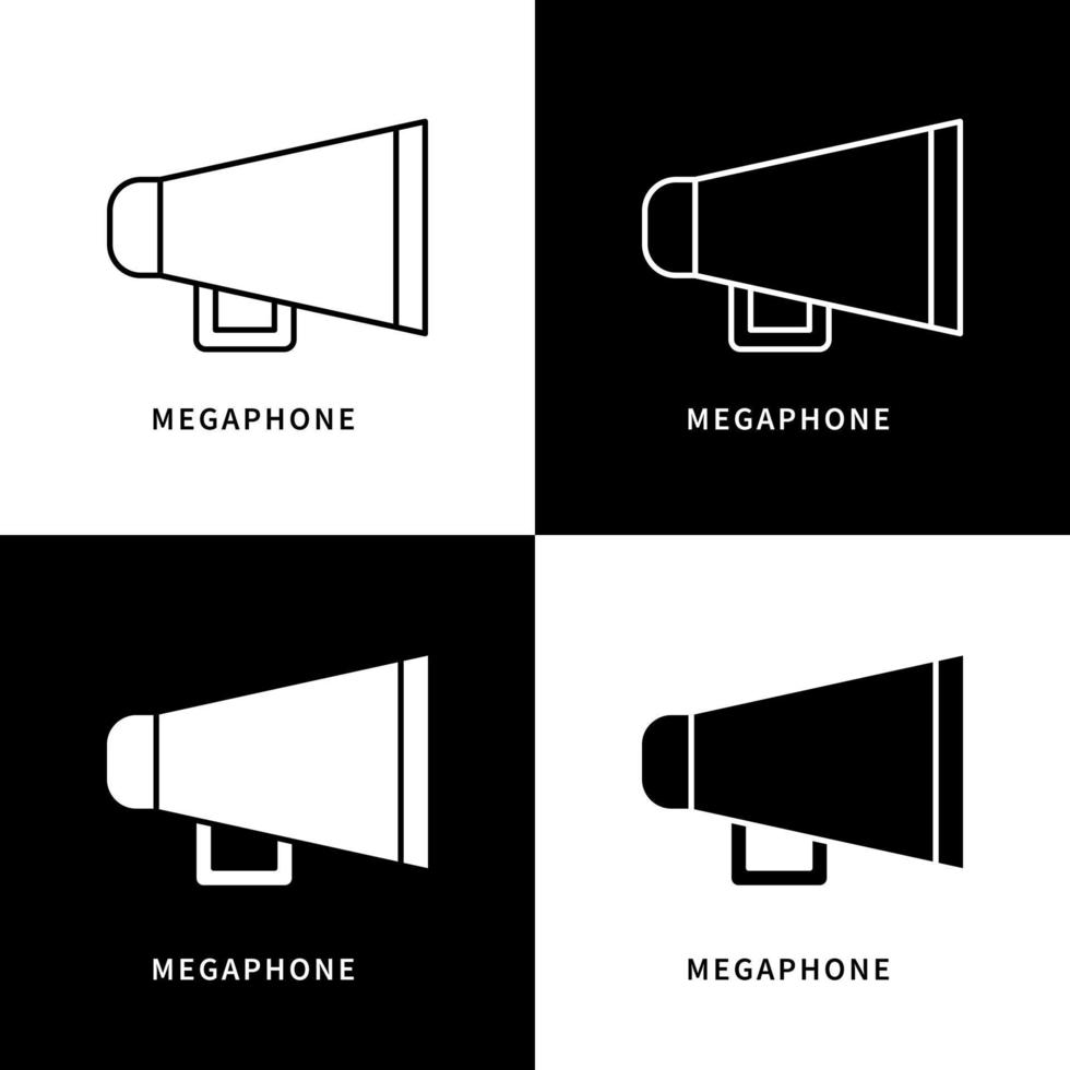 Megaphone Voice Tools Icon Logo. Loudspeaker Vector Symbol Illustration. Announcement Audio Symbol