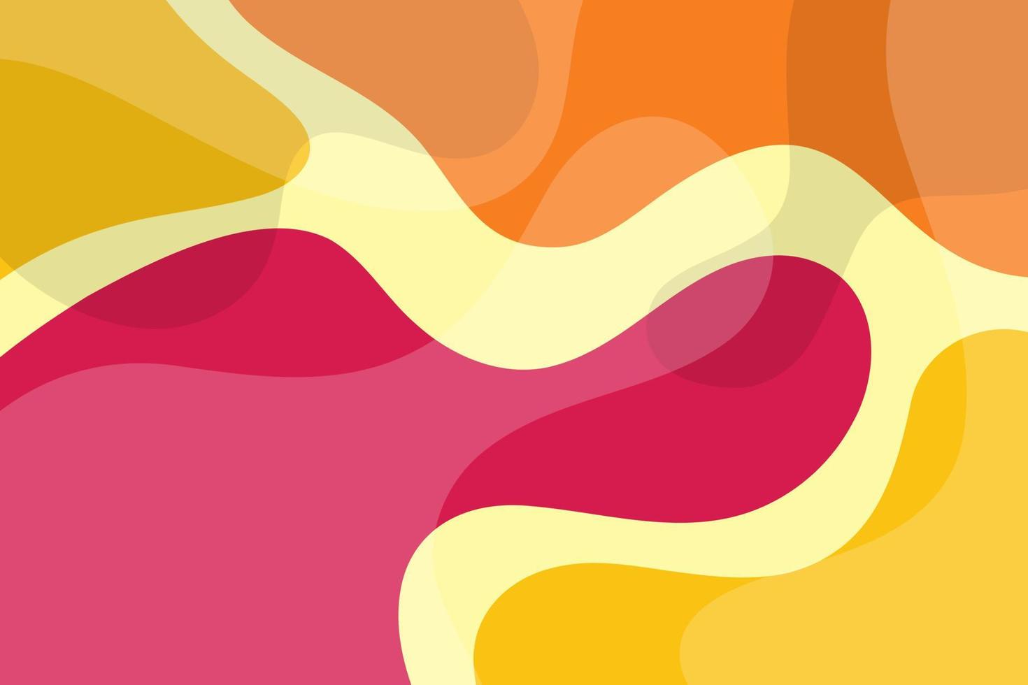 Abstract Background Vector Yellow and Red Colorful. Wave Liquid Pattern Style