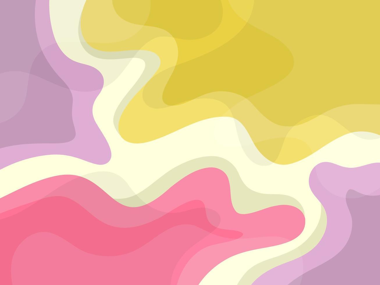 Wave Liquid Yellow Pink Pattern Style. Abstract Background Vector Colorful