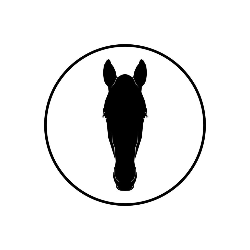 silueta de cabeza de caballo para logotipo, icono-símbolo, pictograma o elemento de diseño gráfico. ilustración vectorial vector