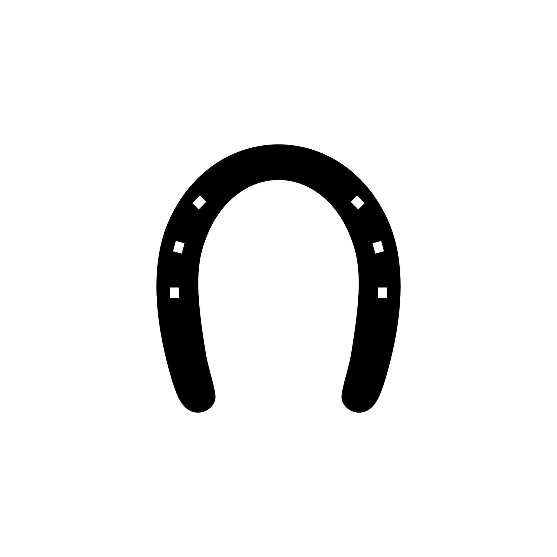 Horseshoe Silhouette for Icon, Symbol, Pictogram or Graphic Design