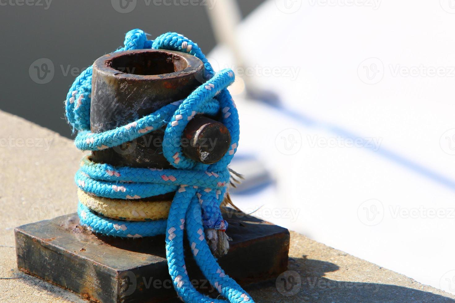 Berth on the seashore for mooring boats and yachts photo