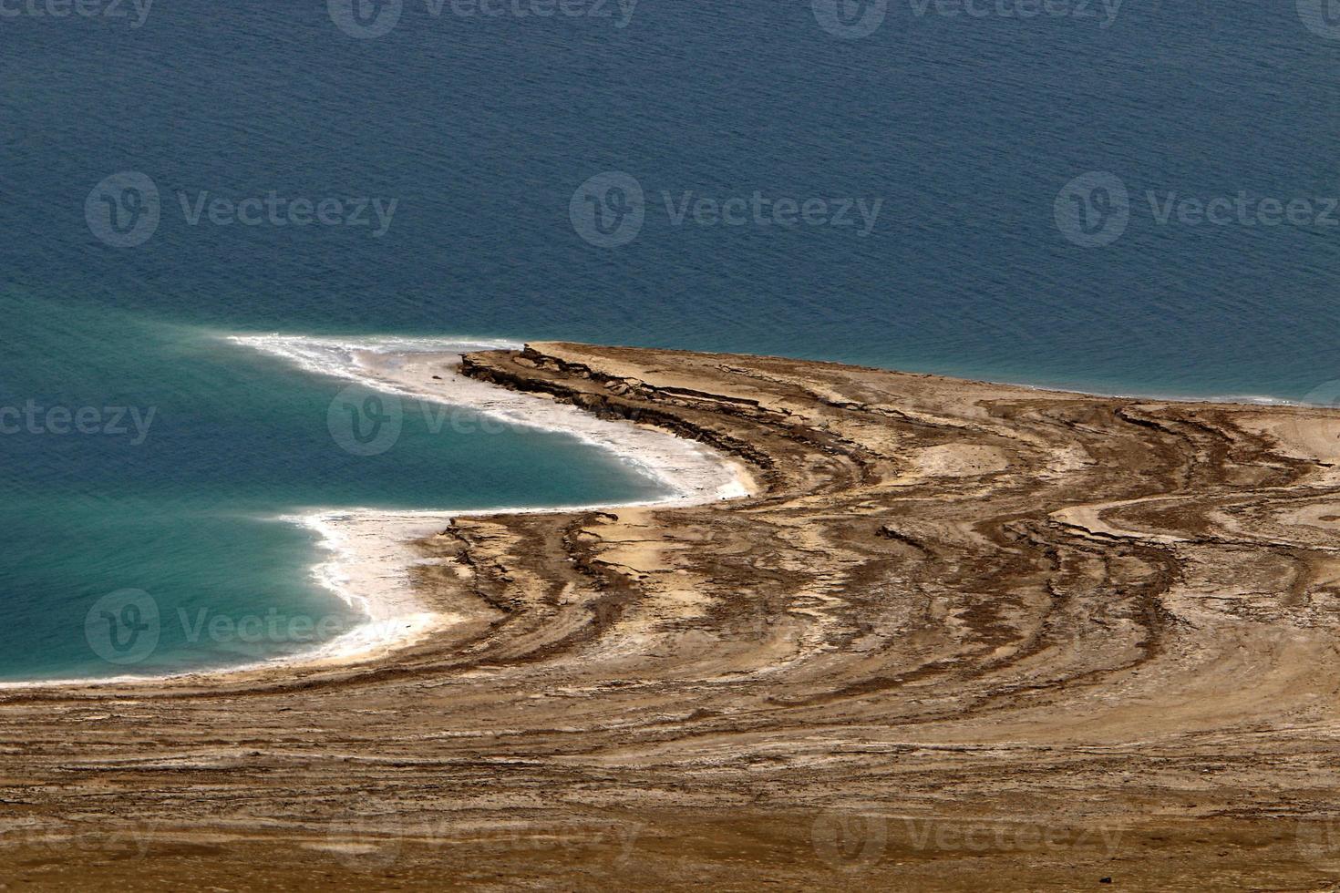 Shore of the Dead  sea in the south of Israel. photo