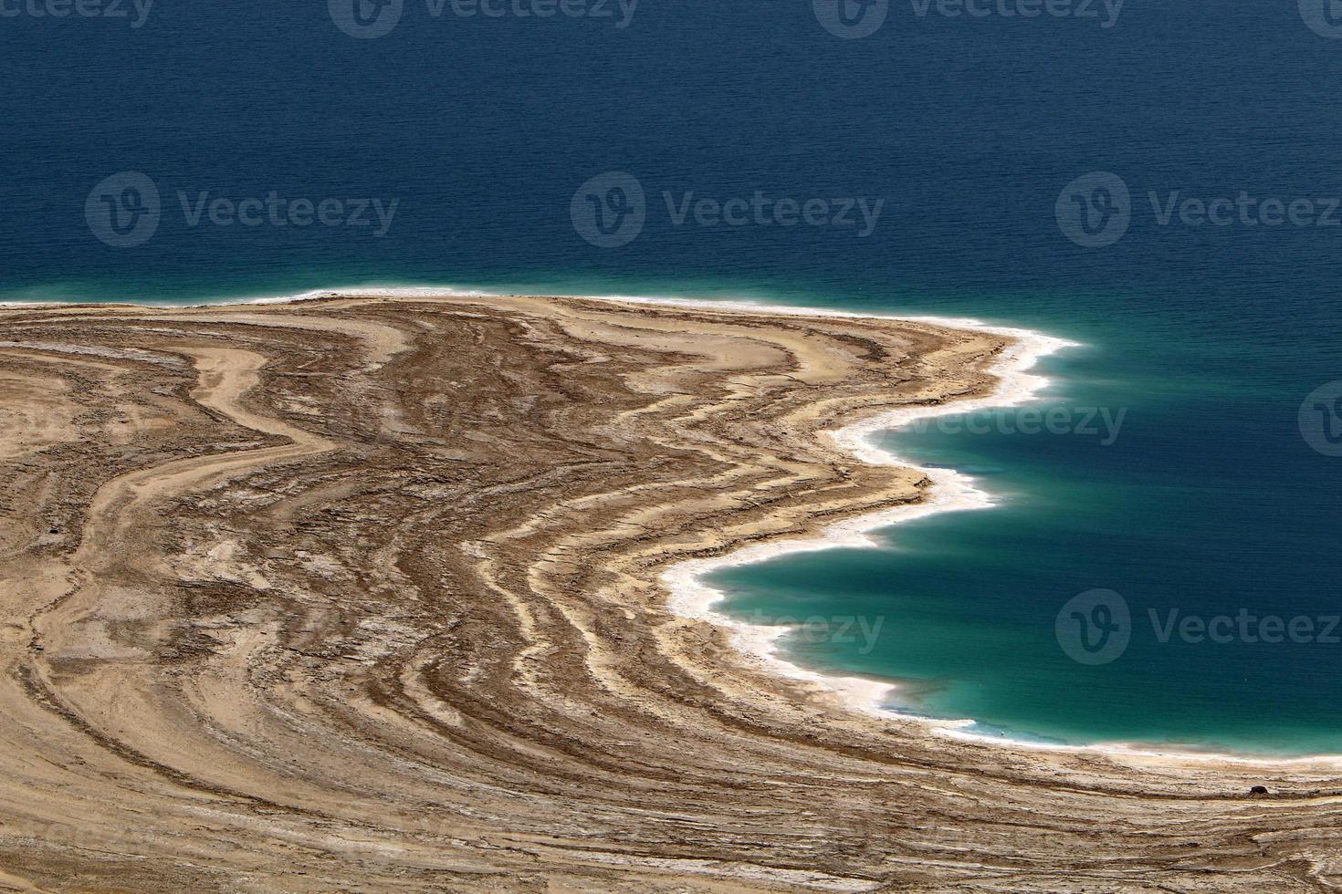 Shore of the Dead  sea in the south of Israel. photo