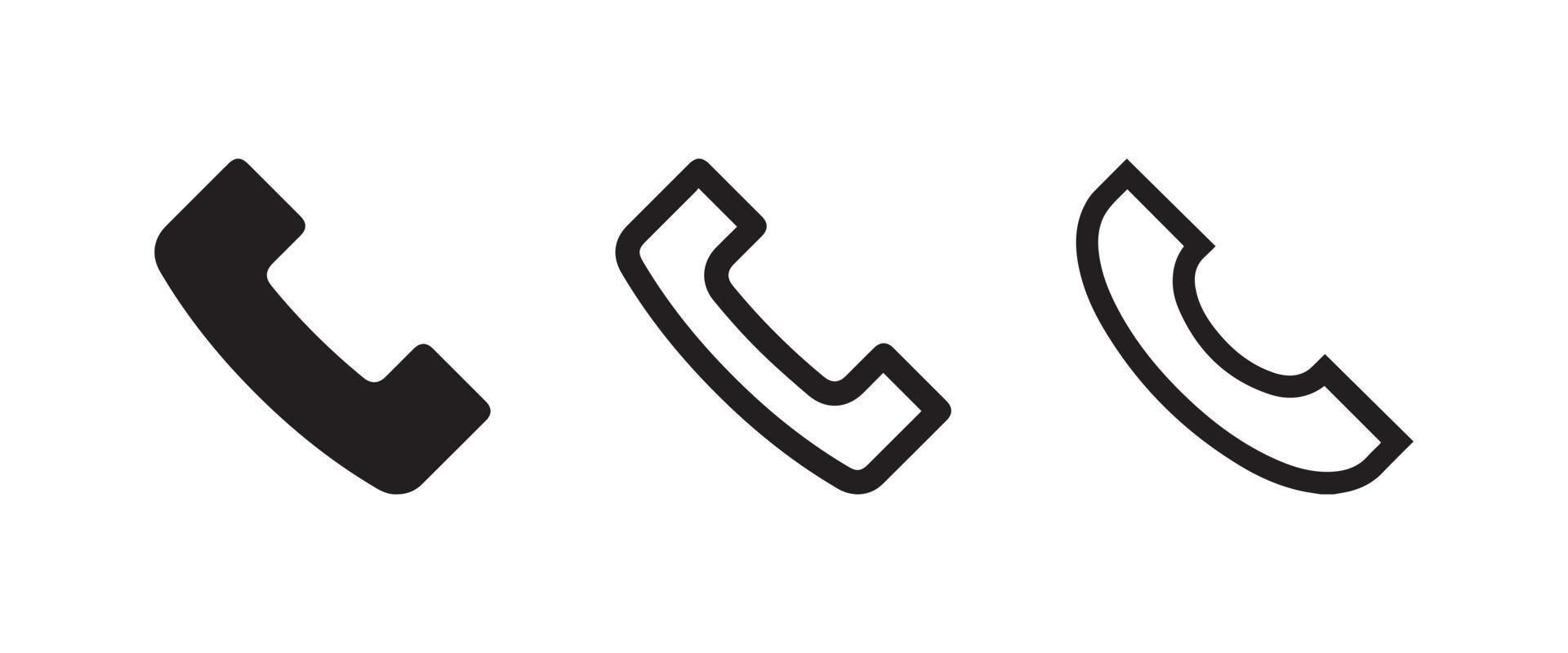 phone icon set, telephone call sign, contact us, vector illustration