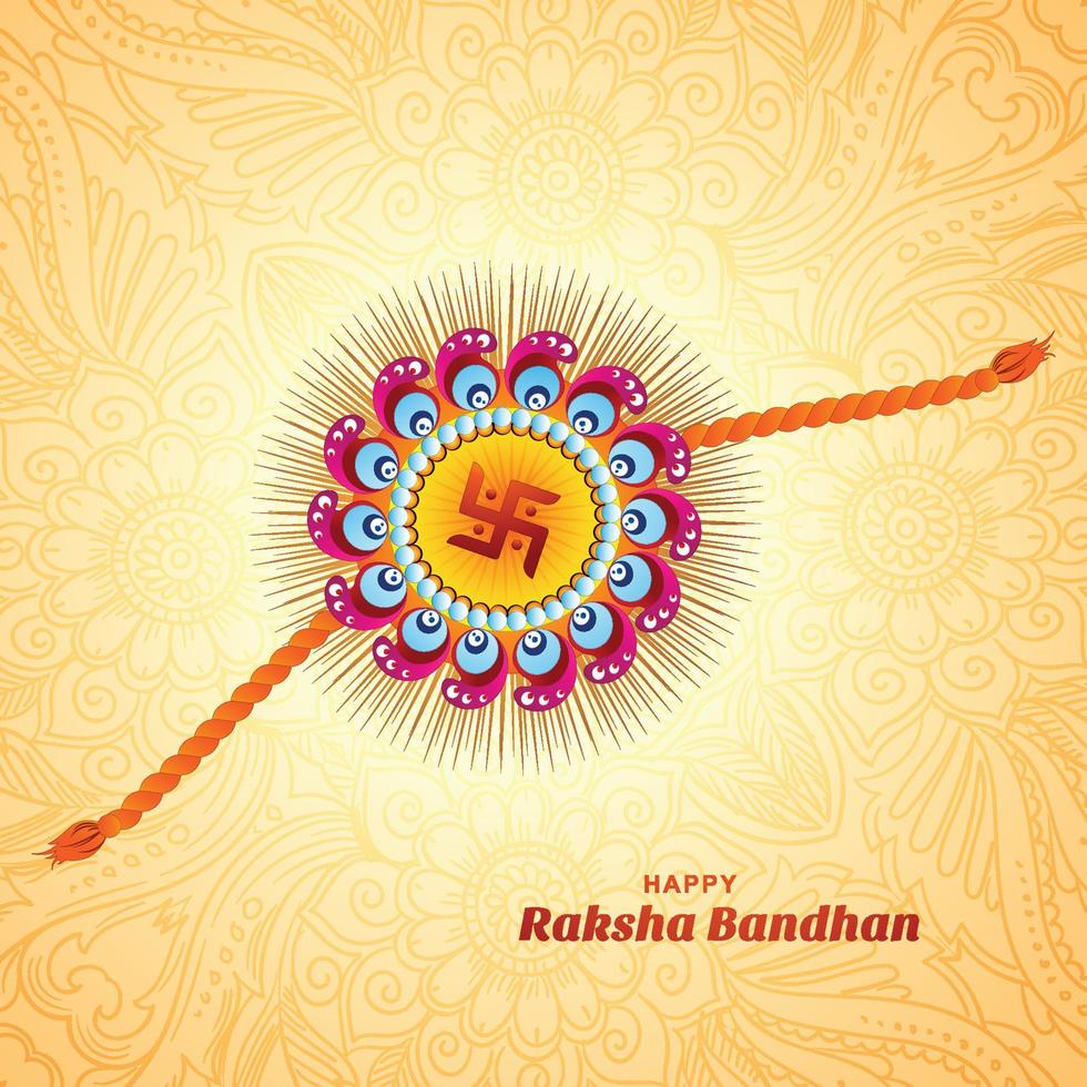 Happy raksha bandhan indian festival celebration card background vector