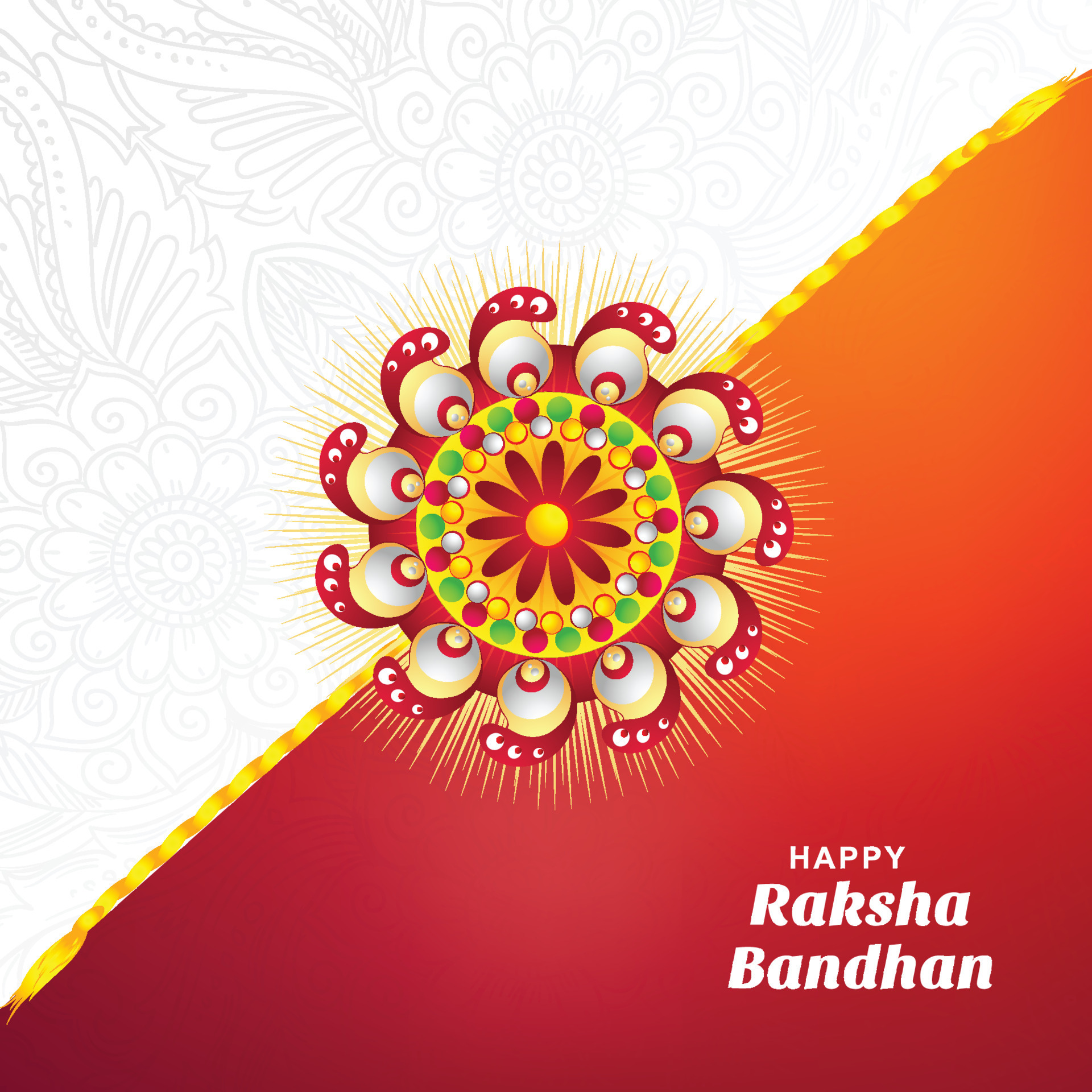 Raksha bandhan festival greeting card background 9222868 Vector Art at  Vecteezy