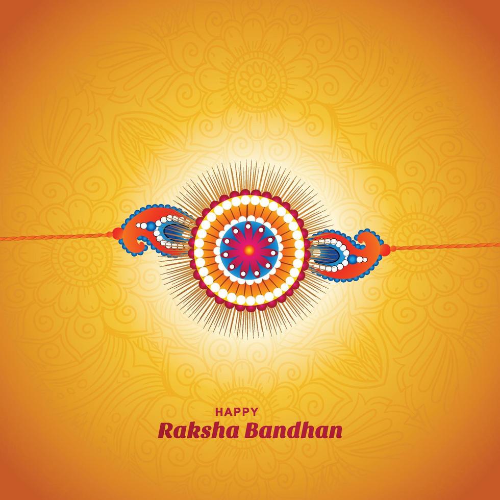 Raksha bandhan festival greeting card celebration background vector
