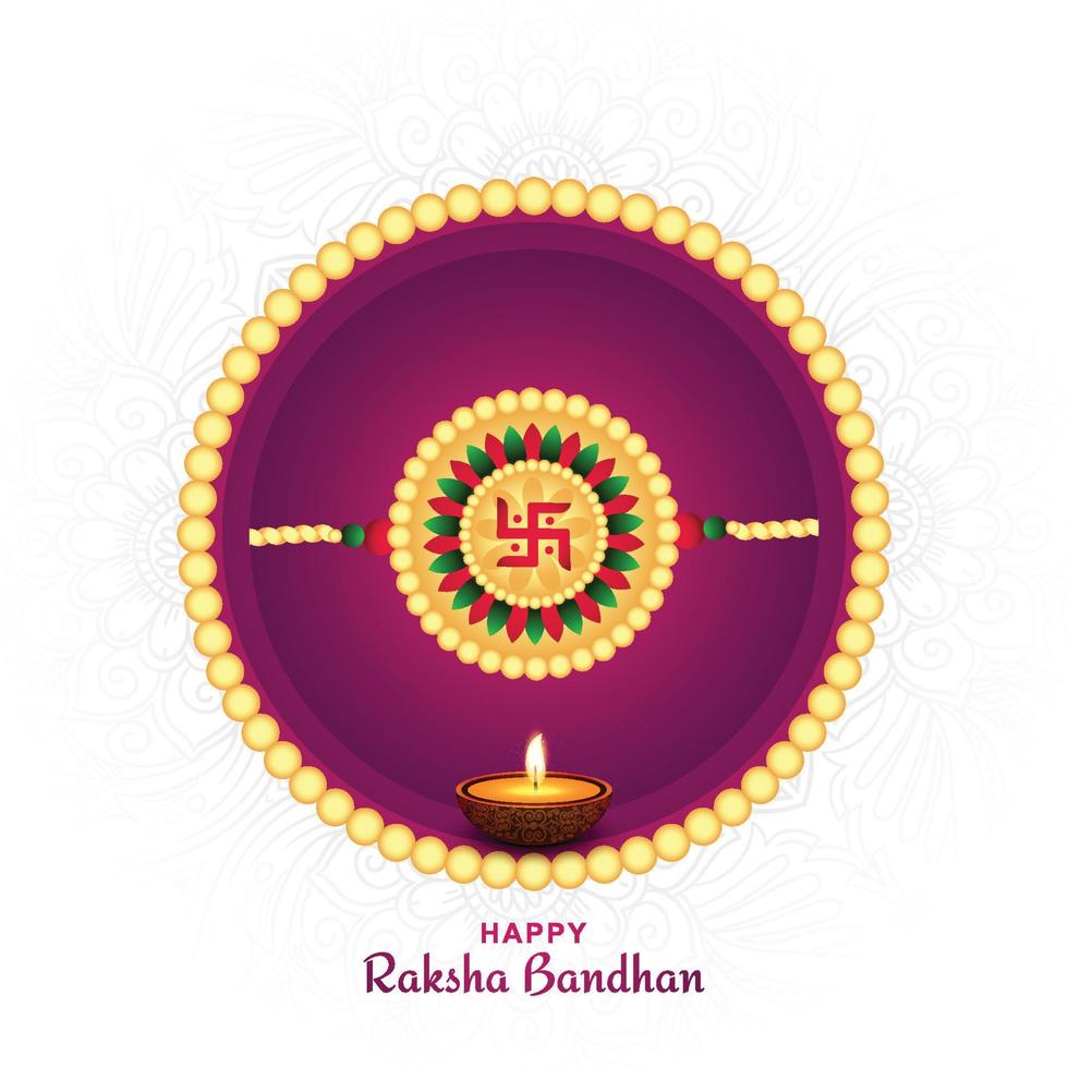 Indian festival of happy raksha bandhan celebration card design vector