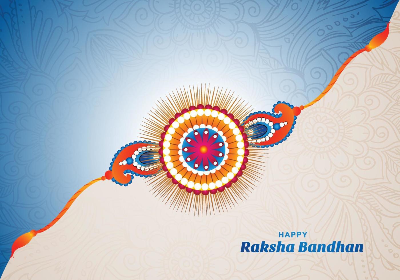 Illustration of raksha bandhan festival card background vector