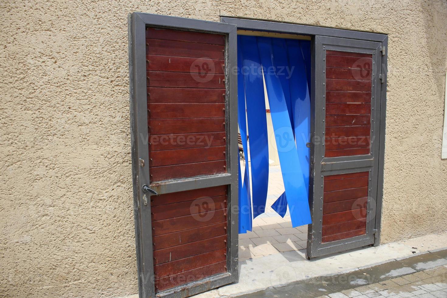 Door architectural design element for entering and exiting a building photo
