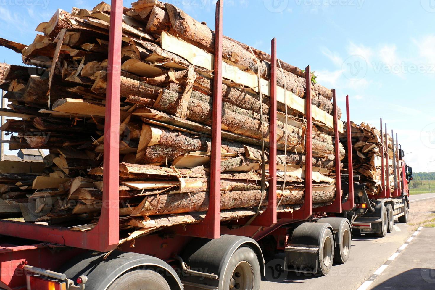 Firewood is prepared to heat the stove in the house in winter. photo