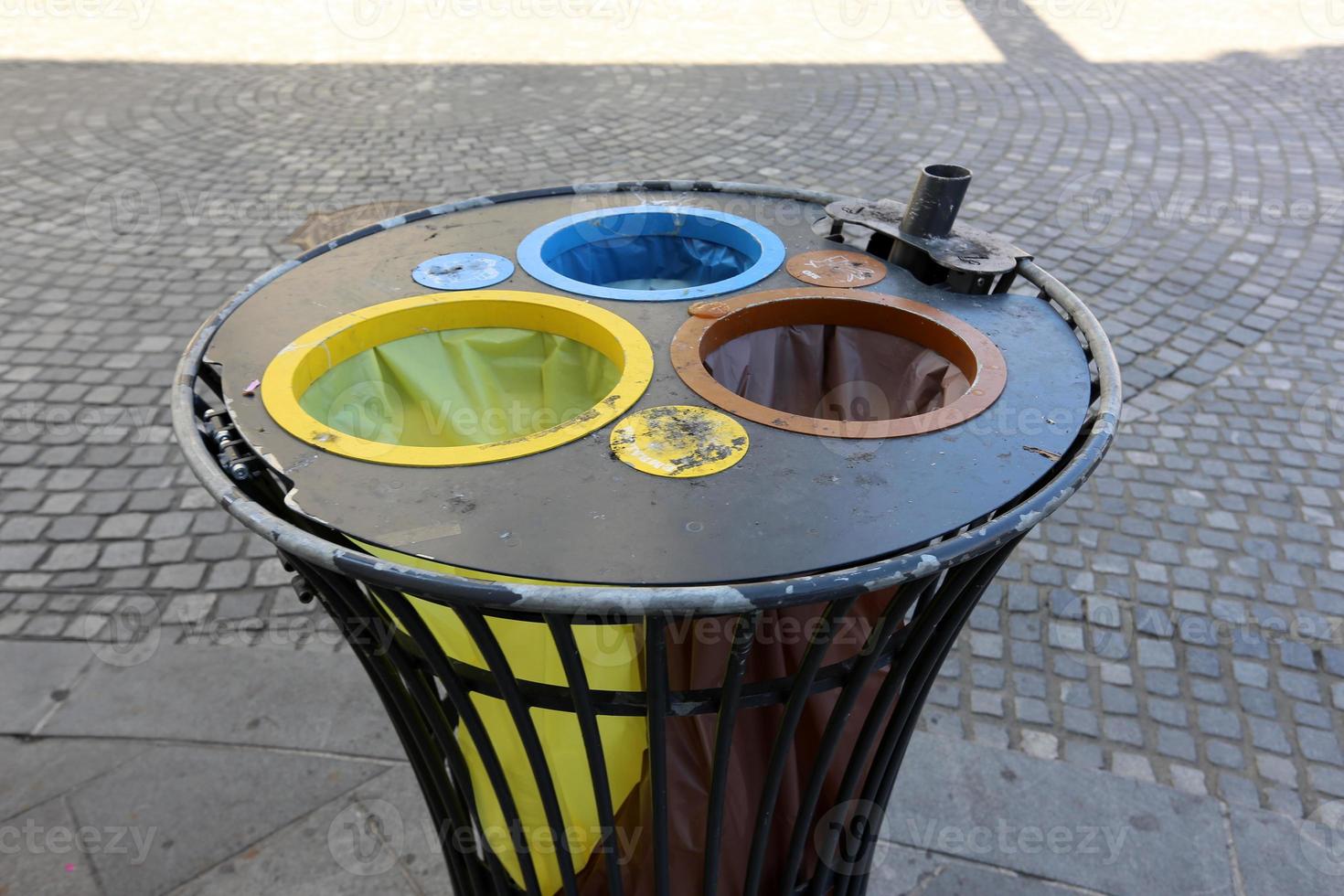 Ashtray - a container for tobacco ash, cigarette butts, cigars. photo