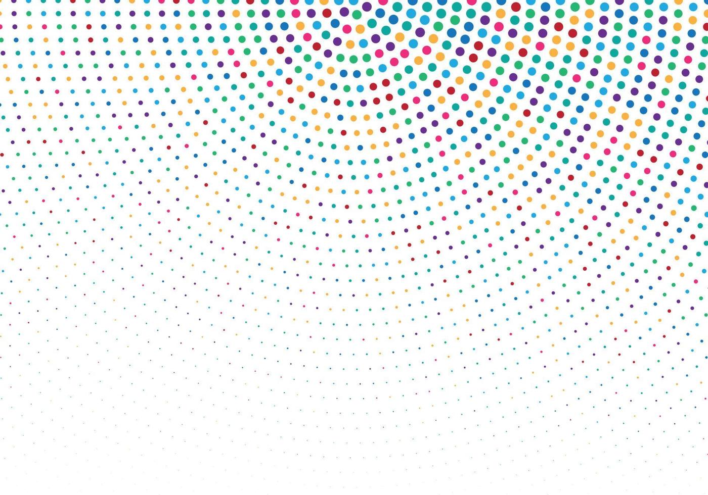 Abstract circular colorful dotted on white background vector