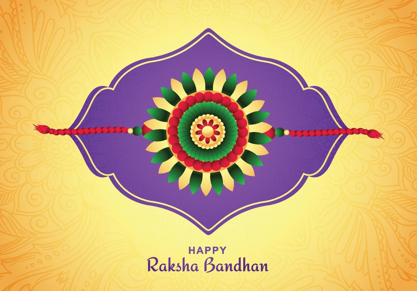 Indian festival raksha bandhan with decorative rakhi background vector