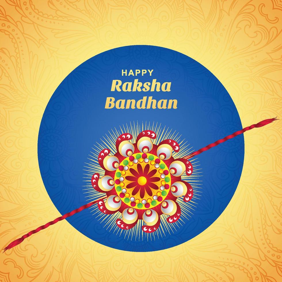 ilustración de fondo de tarjeta de felicitación de raksha bandhan vector