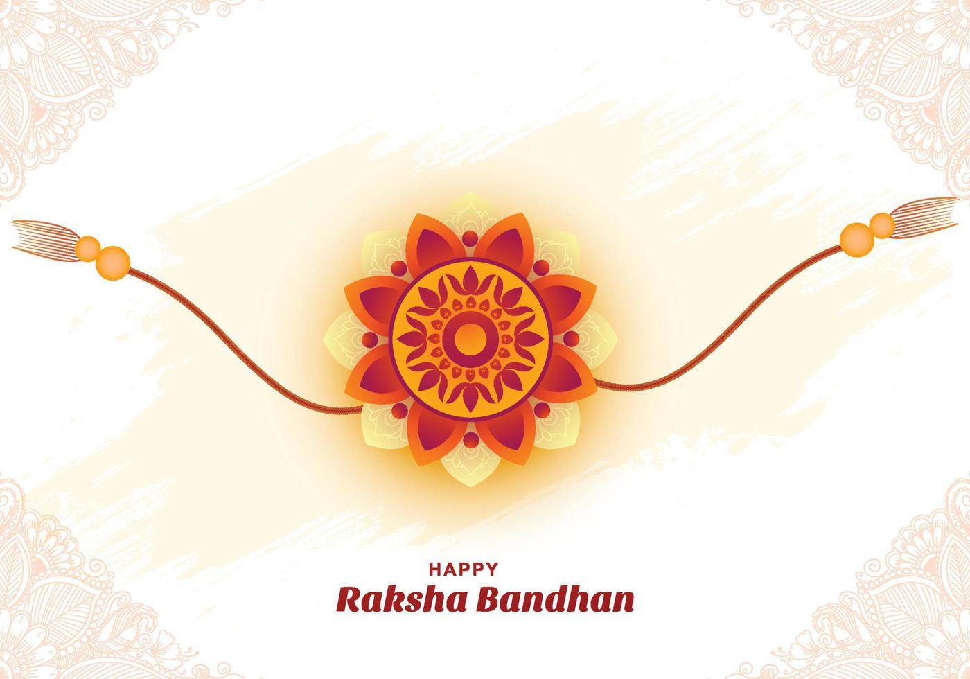 Indian religious festival raksha bandhan celebration background vector