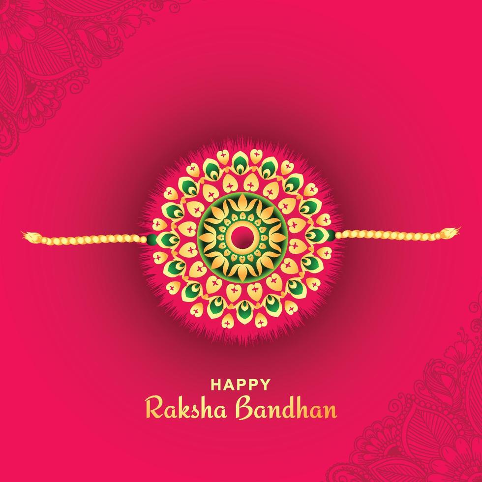 Hindu festival raksha bandhan card background vector