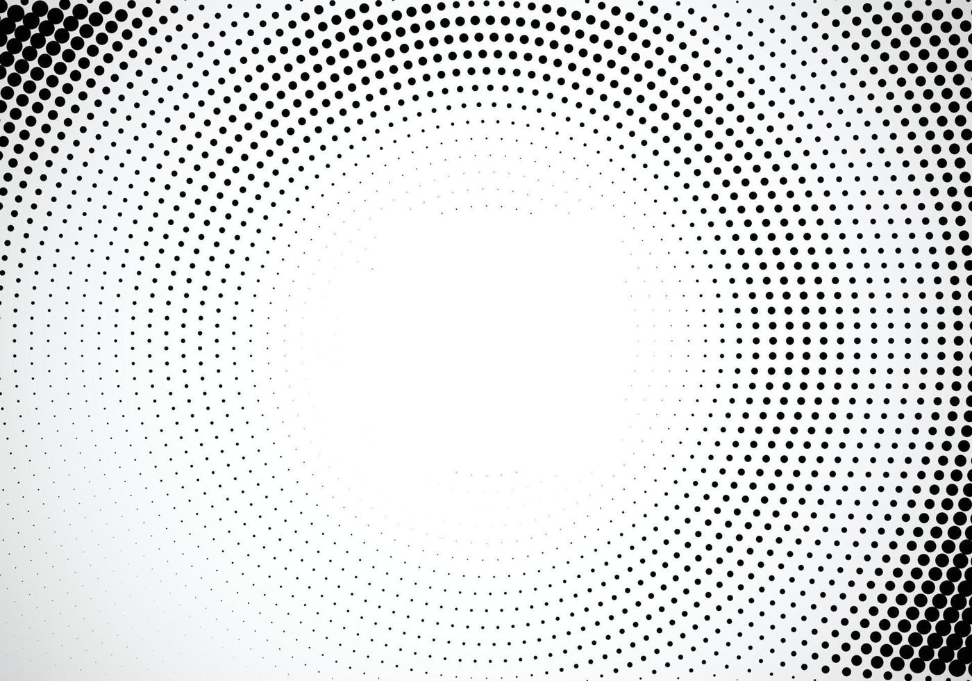 Abstract circular decorative black dotted background vector