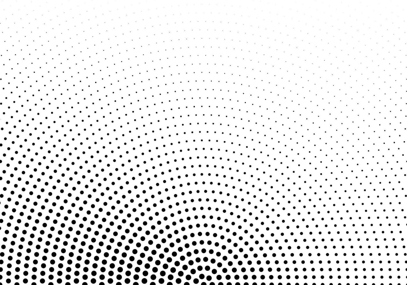 Abstract circular decorative black dotted background vector
