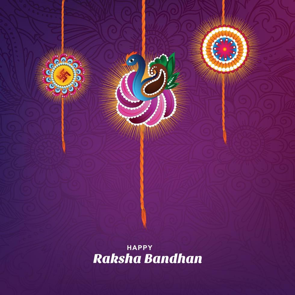 Illustration of raksha bandhan festival card background vector