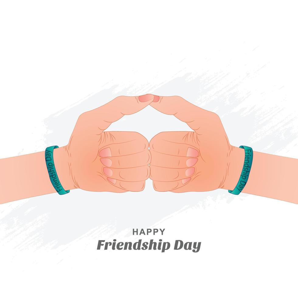 Friendship day with holding promise hand illustration design vector