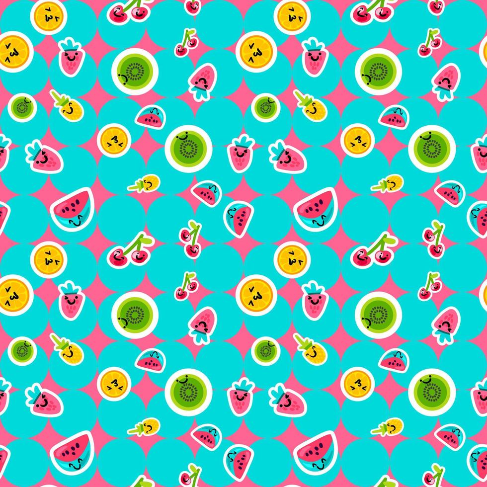 Summer Fruits Patterns vector