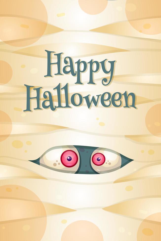 feliz halloween plantilla de vector de tarjeta de felicitación