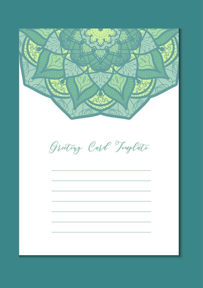 Mandala vintage template card vector