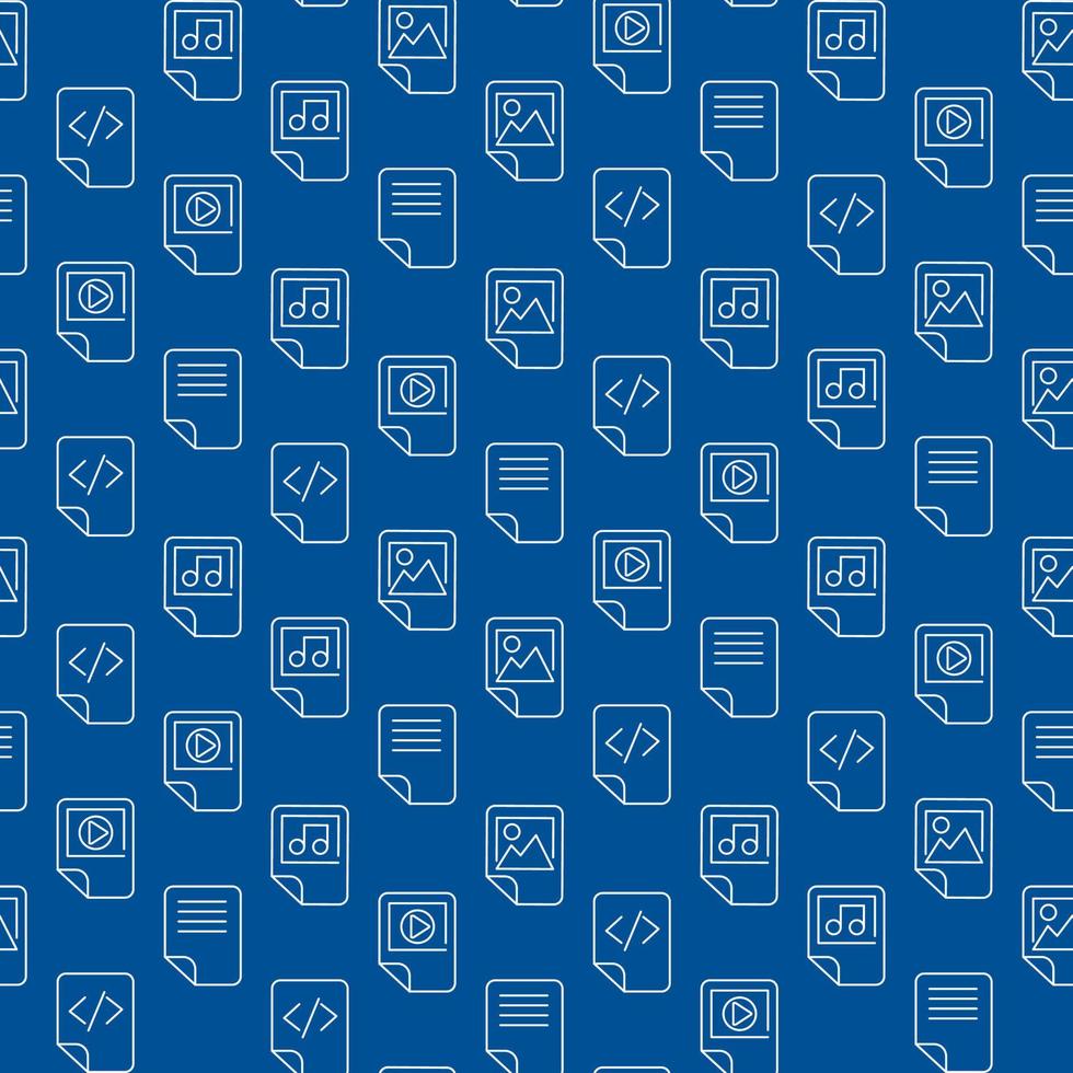 Seamless Pattern with Document Files Folders Icons vector