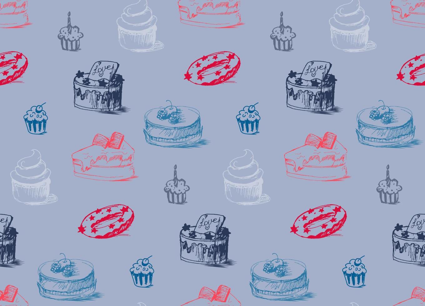 Tasty Cakes Seamless Pattern vector