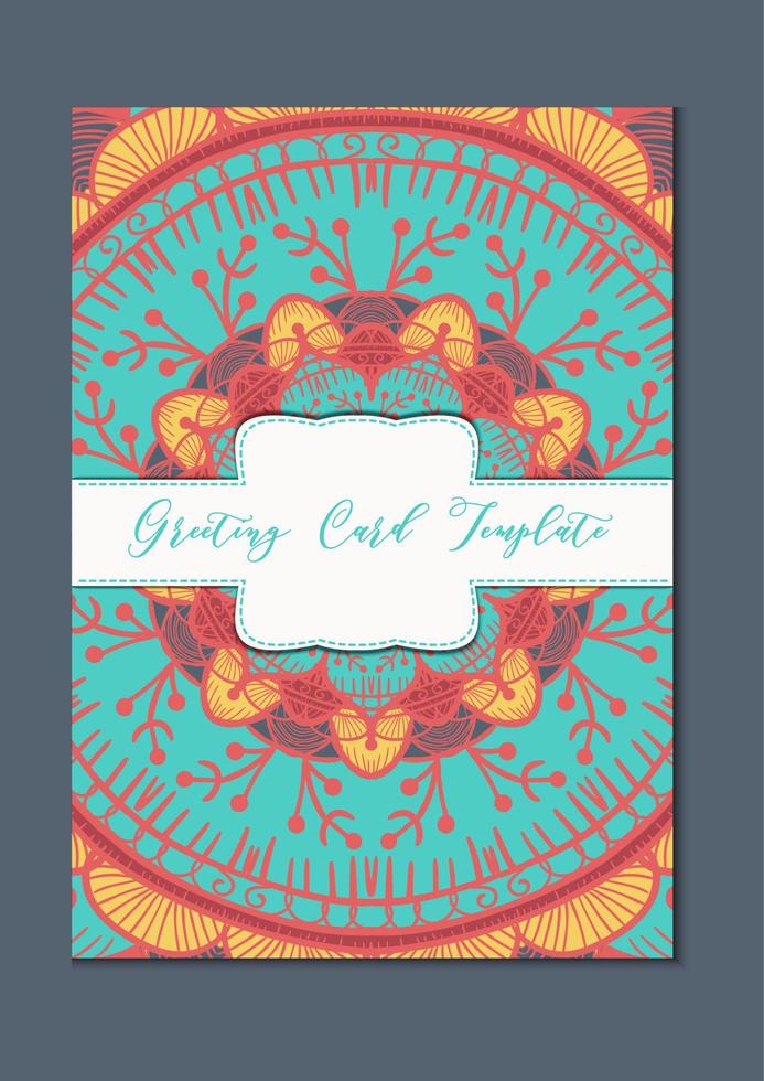 Mandala vintage template card vector