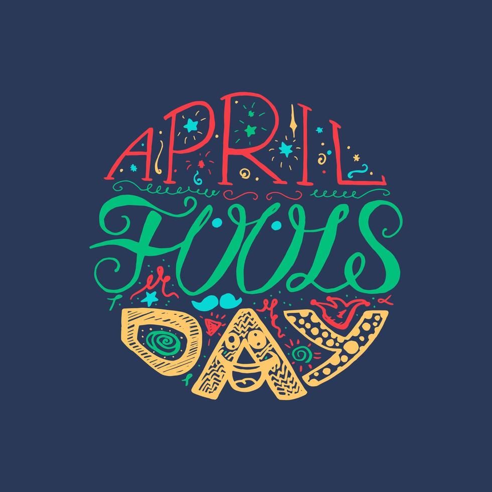 April Fools Day Lettering vector