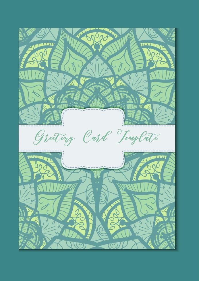 Mandala vintage template card vector