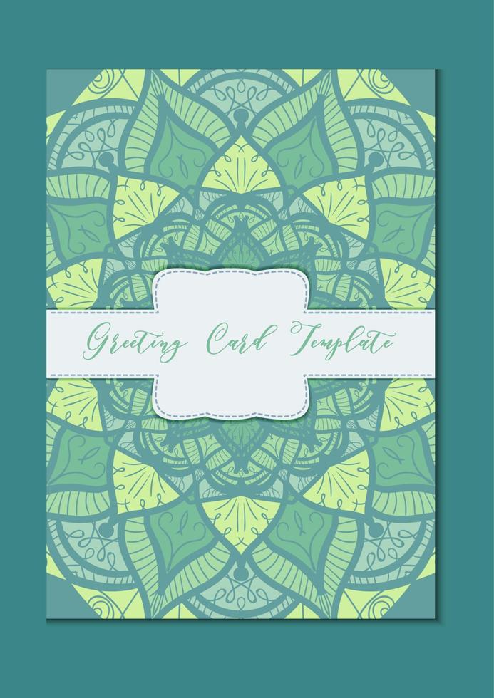 Mandala vintage template card vector