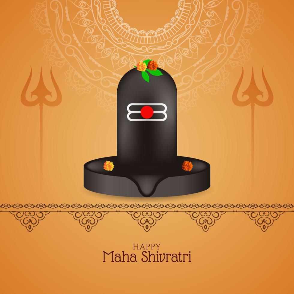 feliz maha shivratri festival lord shiva adoración antecedentes vector