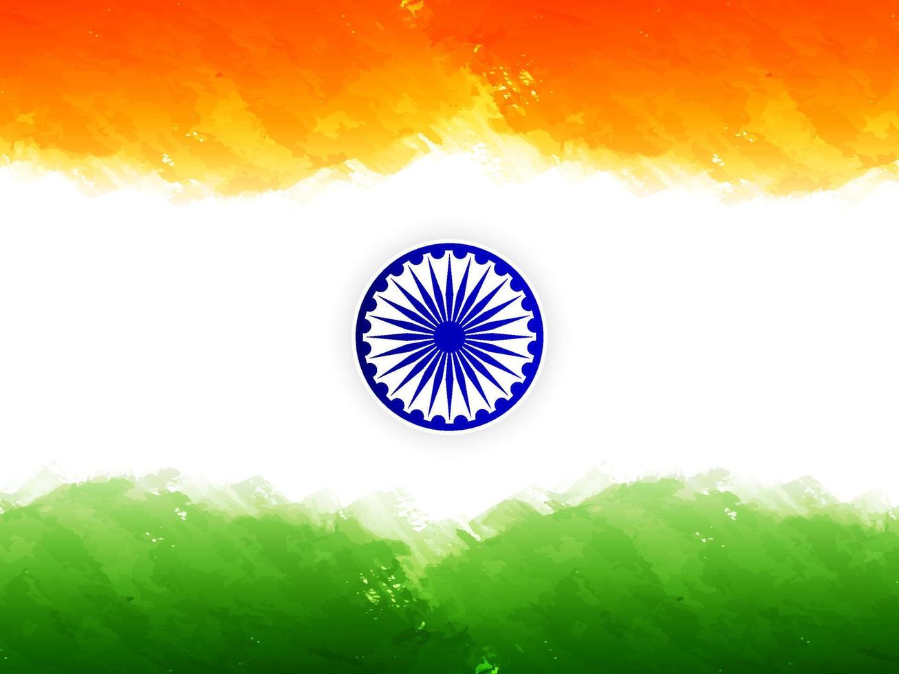 Indian flag theme Republic day watercolor style elegant background vector