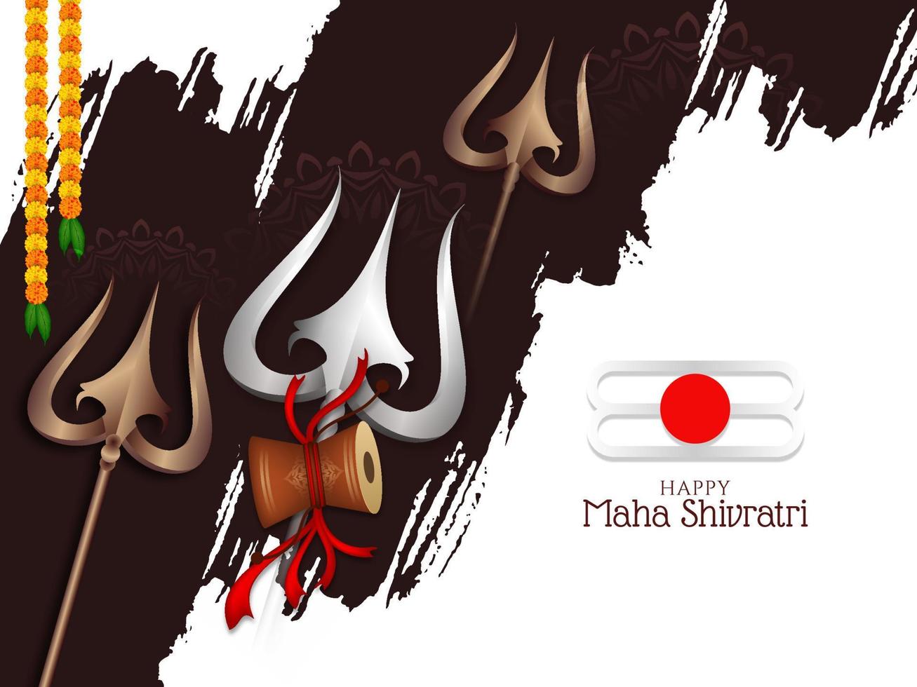 feliz maha shivratri festival celebración diseño de fondo vector